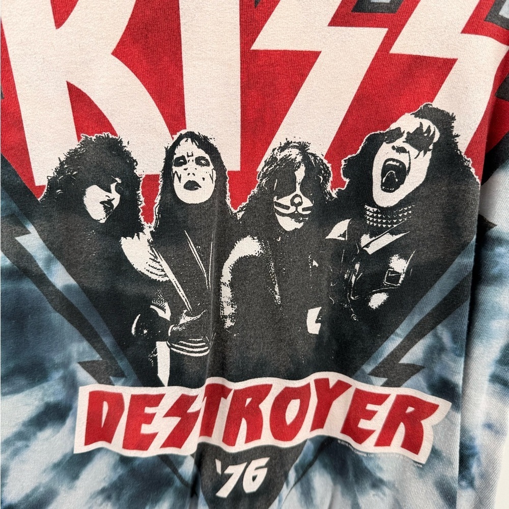 Liquid Blue Unisex Vintage 90s Metallica Destroyer 76 Tie Dye TShirt Size Medium - Picture 2 of 4